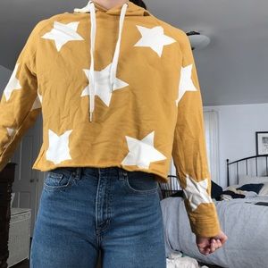Yellow Star Sweatshirt cropped